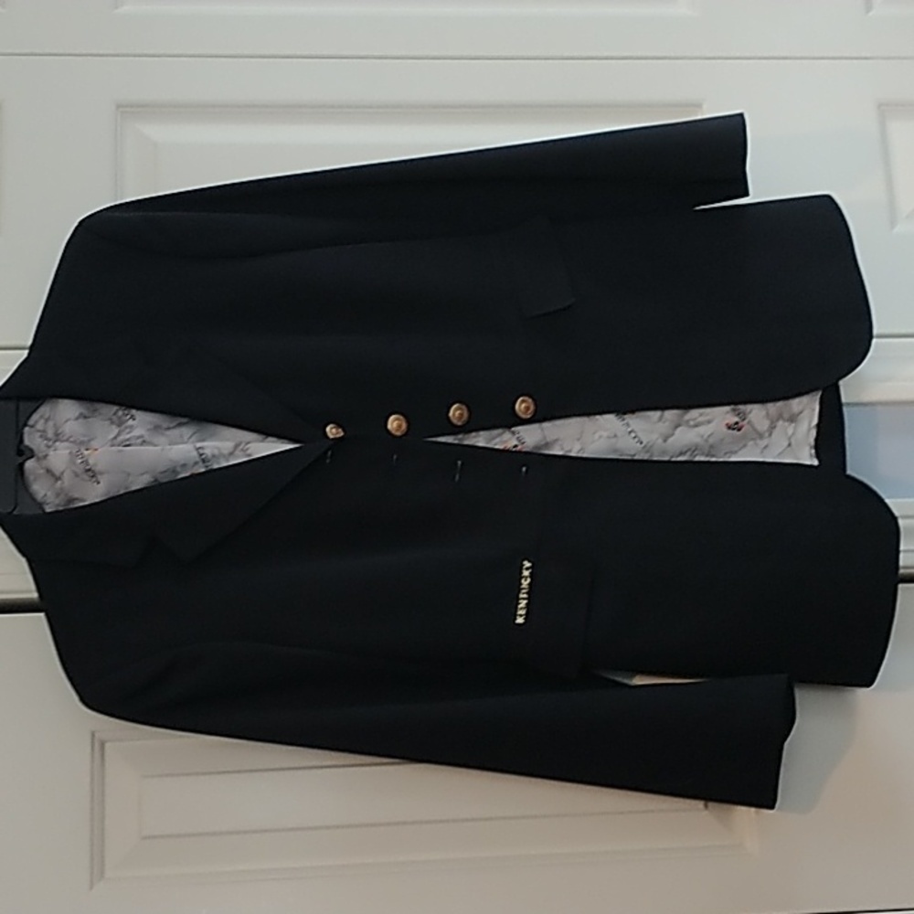 Kentucky Kentucky Derby Riding Jacket Blazer Black Horses M